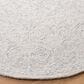 Safavieh Micro-Loop 5" Round Silver and Grey Area Rug, , large