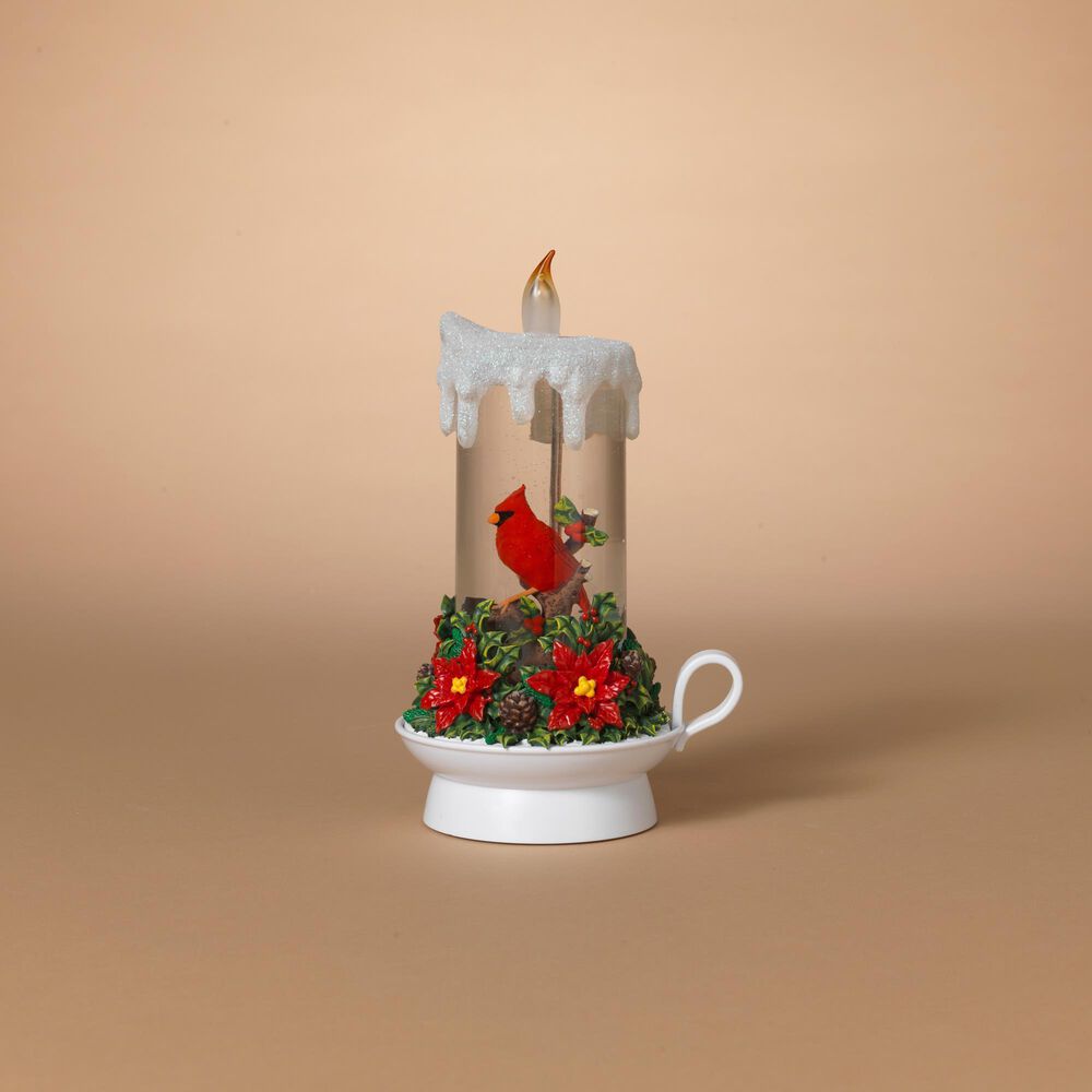 The Gerson Company Lighted Cardinal Spinning Water Globe Candle in Assort, , large