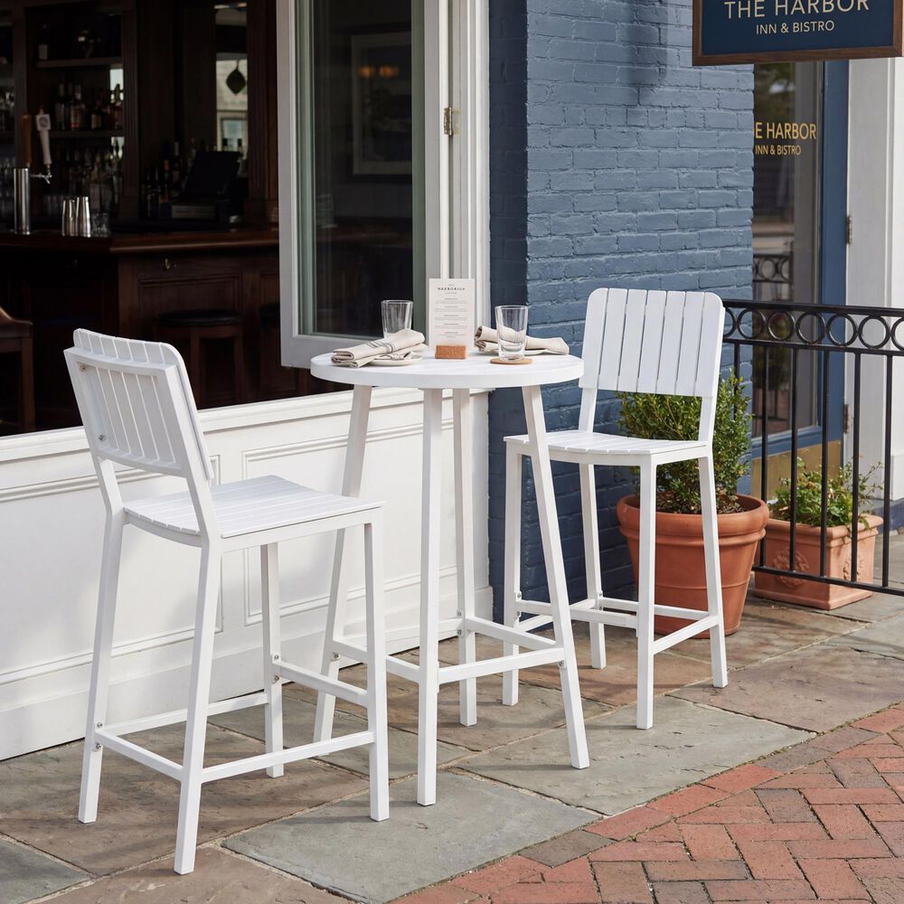 Zuo Modern Kayu Patio Barstool in White, , large