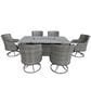 World Source 7-Piece Dining Set in Gray, , large