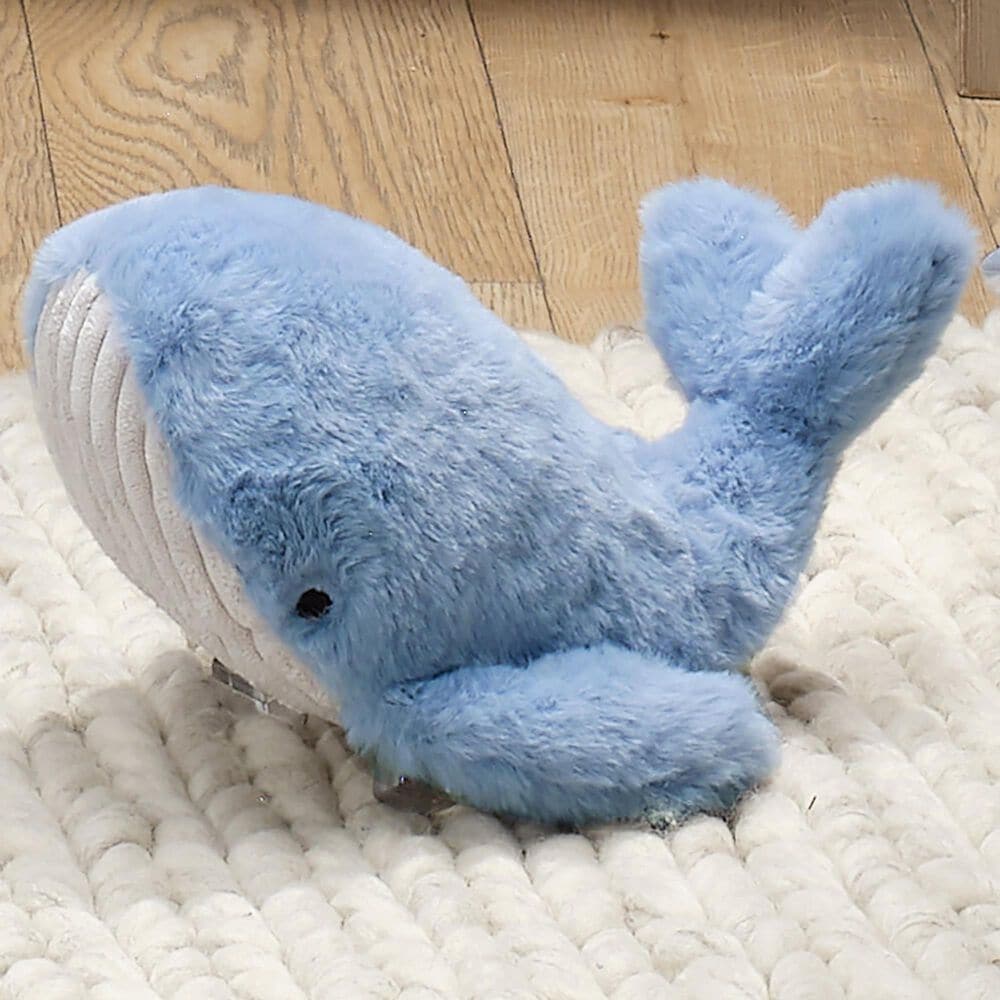 Lambs and Ivy Bubbles and Squirt Soft Plush Whale Stuffed Animal in Blue, , large
