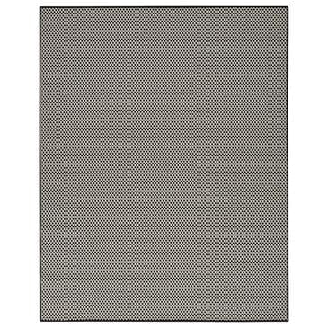 Nourison Courtyard Black and White 10" x 14" Indoor/Outdoor Area Rug, , large