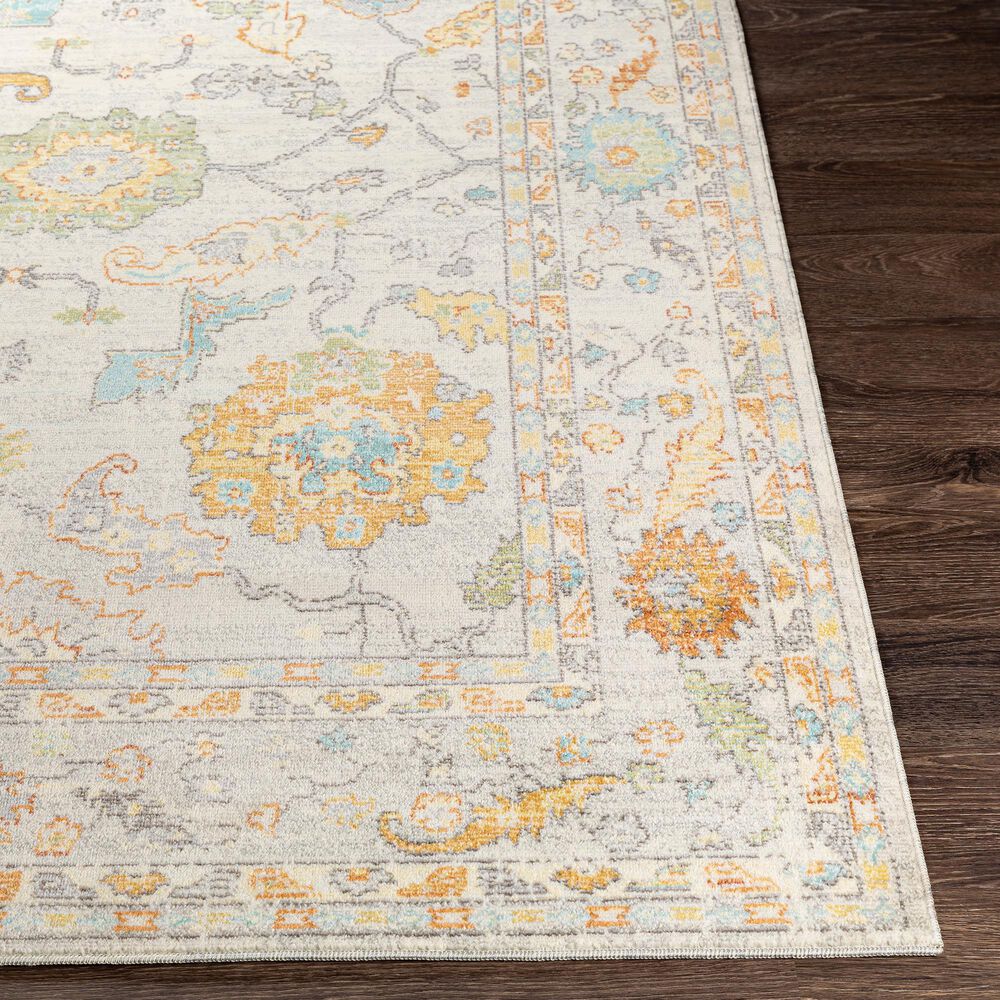 Surya Bodrum 5&#39;3&quot; x 7&#39;3&quot; Ivory, Orange, Saffron, Gray, Camel and Blue Area Rug, , large