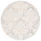 Safavieh Micro-Loop Damask 5" Round Charcoal and Ivory Area Rug, , large