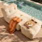 HOMLUX 2-in-1 Bean Bag Chair with Ottoman in Beige, , large