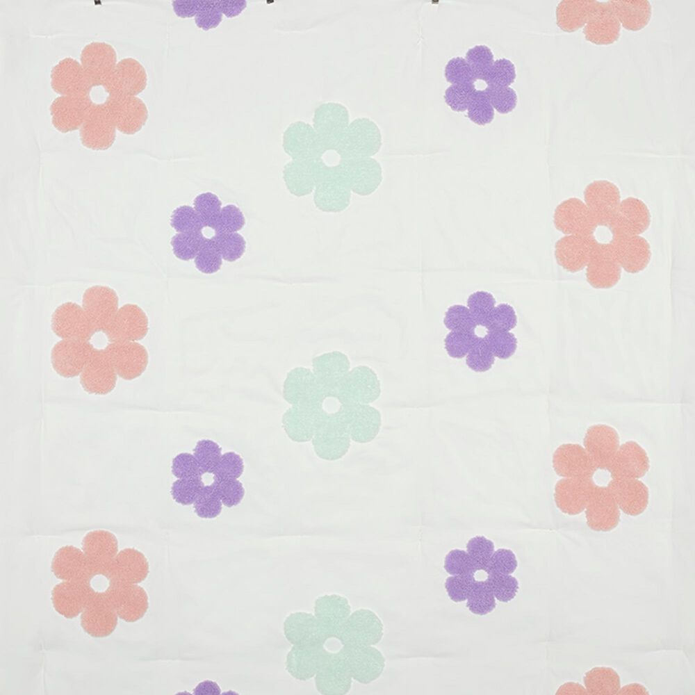 Hampton Park Gracie 3-Piece Twin Comforter Set in White and Purple, , large