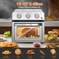 HOMLUX 13 Qt Air Fryer Toaster Oven in Silver, , large
