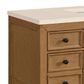 James Martin Malibu 48" Single Bathroom Vanity in Amber Birch with 3 cm Eternal Marfil Quartz Top and Rectangular Sink, , large
