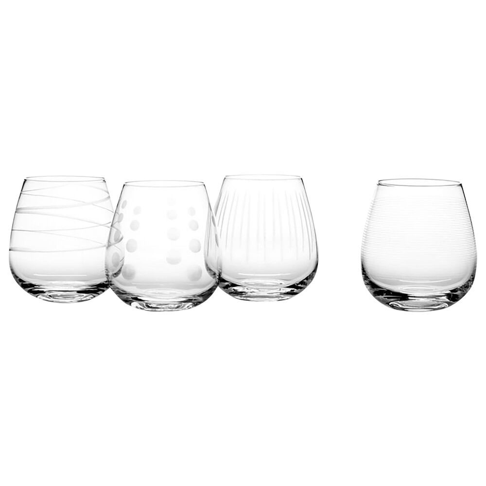 Lifetime Brands Mikasa Cheers 14 Oz Stemless Wine Glasses in Clear - Set of 4, , large