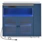 HOMLUX 56" Kitchen Island with Extended Table in Navy Blue, , large