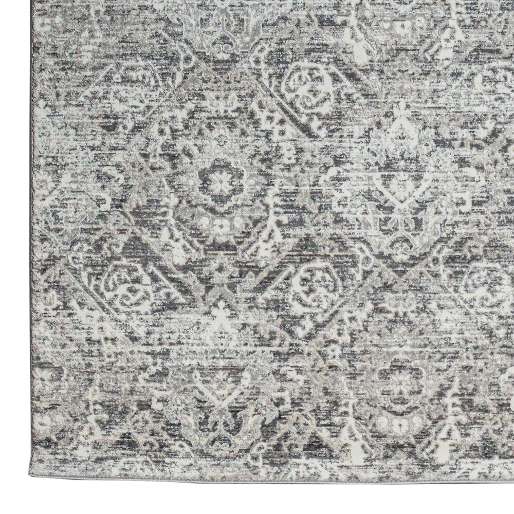 Radici USA Livigno Damask 5&#39;3&quot; x 7&#39;3&quot; Grey Area Rug, , large