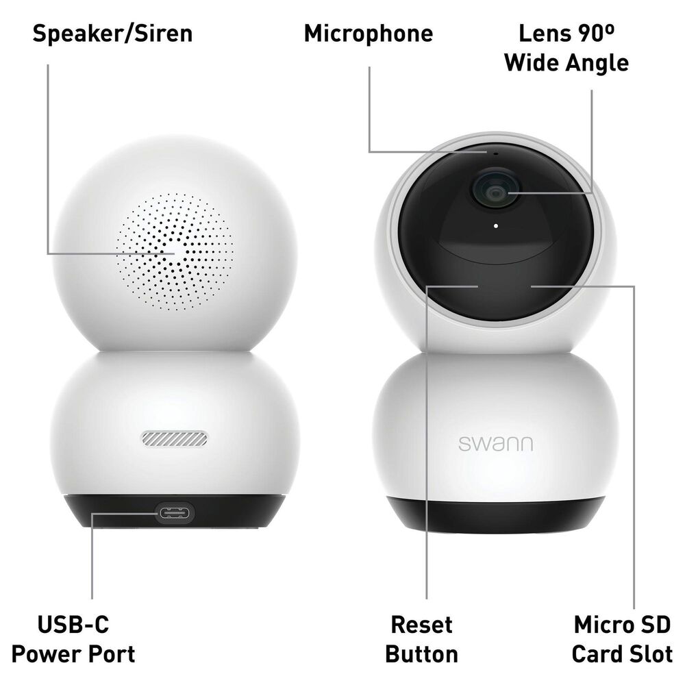 Swann EVO? Pan and Tilt Wi-Fi Camera in White, , large
