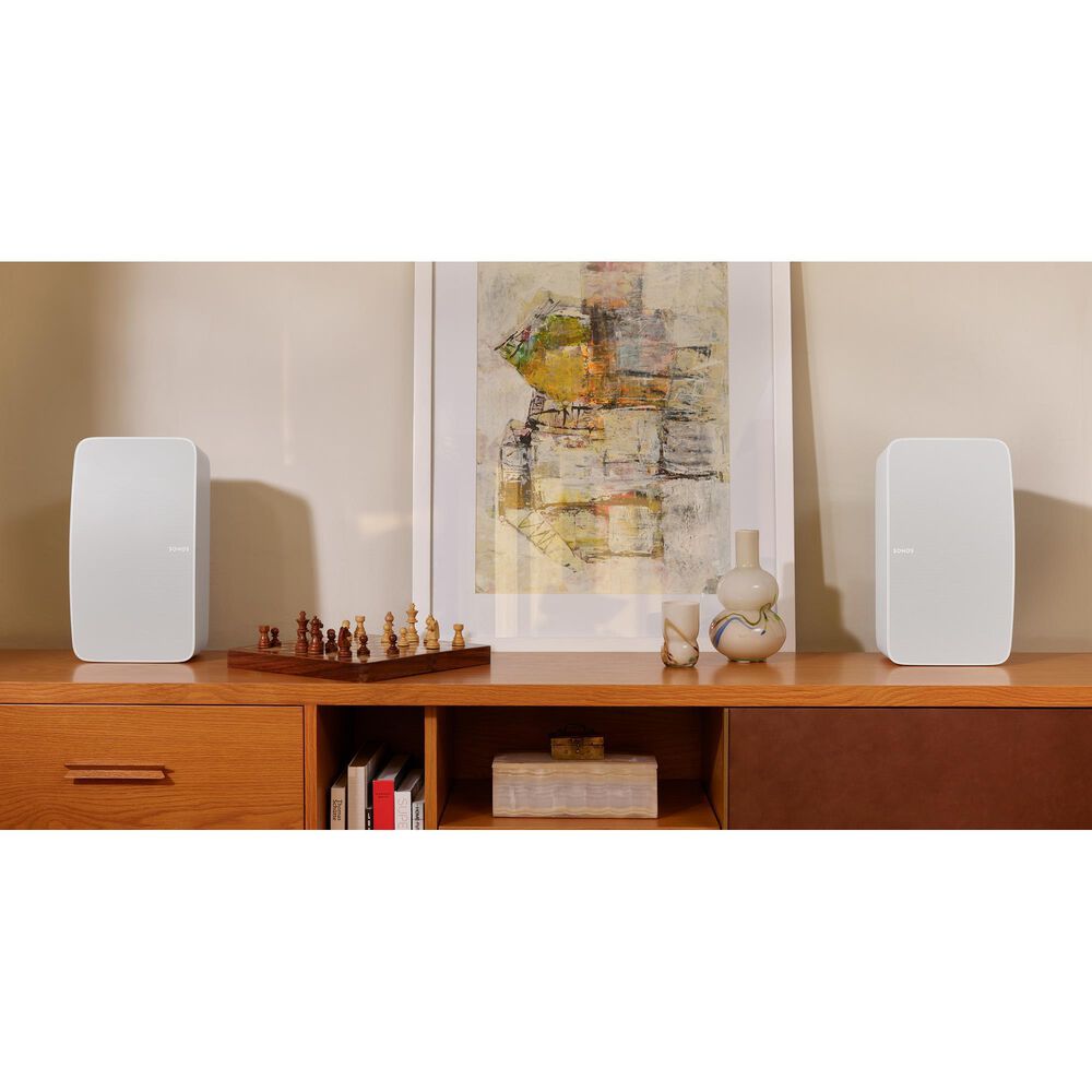 SONOS FIVE Wireless Smart Speaker in White - Set of 2, , large
