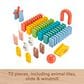 Fisher Price Wood Preschool Game Domino Run Building Set in Multicolor, , large