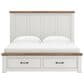 Ashley Savonport King Storage Bed with Dresser Chest and 2 Nightstands in White and Brown, , large