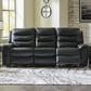 Ashley Warlin Power Reclining Sofa in Black, , large