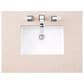 James Martin Vanities Breckenridge 30" Single Bathroom Vanity in Bright White with 3 cm Eternal Marfil Quartz Top and Rectangular Sink, , large
