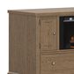Richlands Furniture Soren Fireplace Dream Console with Queen Convertible Bed in Light Oak, , large