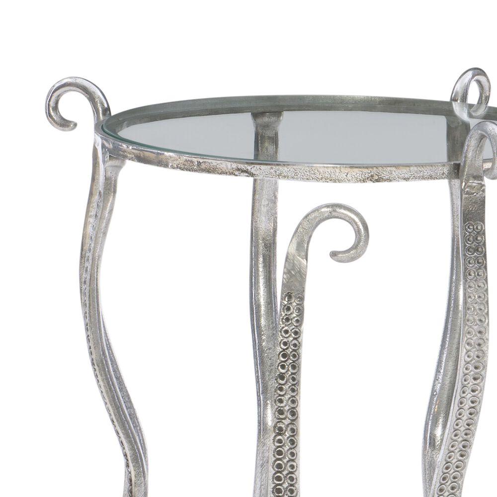 Linon Home Decor Octiana Octopus End Table in Silver, , large