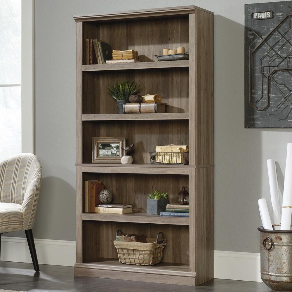 Sauder Select 5-Shelf Bookcase in Salt Oak, , large
