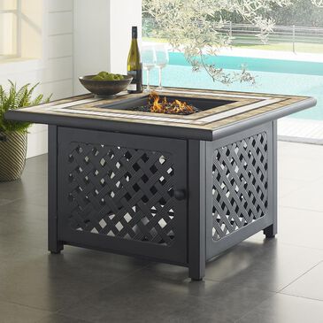 Crosley Furniture Tucson Fire Table in Brown, , large