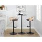 LumiSource Grotto Contemporary Adjustable Barstool with Swivel in Black Metal, , large