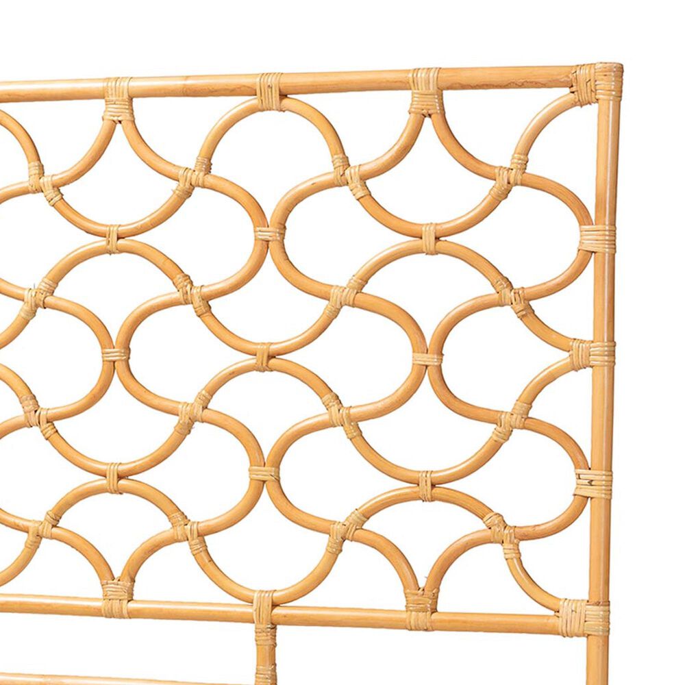 Baxton Studio Kalcya King Standalone Headboard in Light Honey, , large
