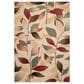 Surya Riley Light Green, Dark Brown, Olive, Red, Charcoal, Black and Mustard 6"7" x 9"6" Area Rug, , large
