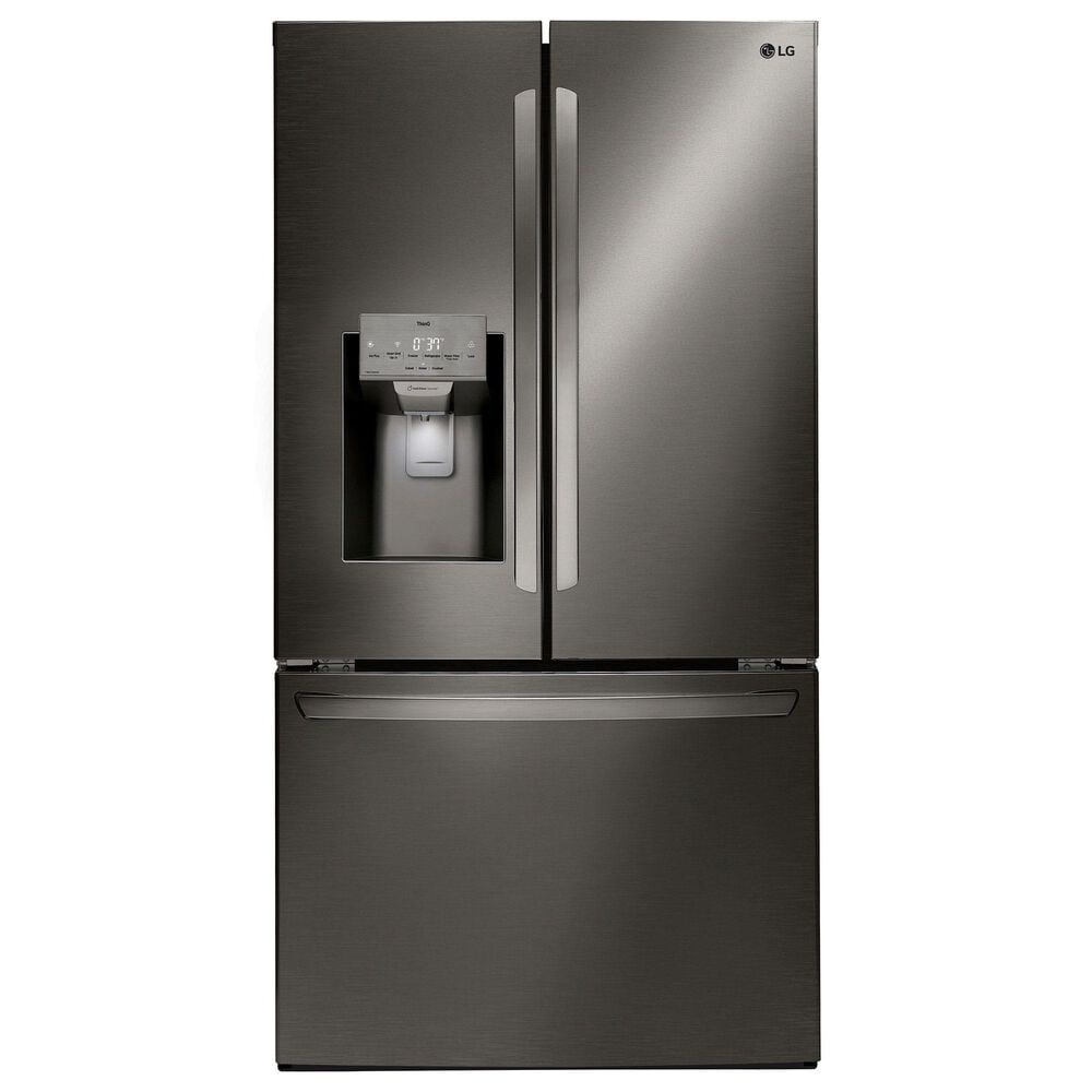 LG 27.7 Cu. Ft. 3-Door French Door Refrigerator in PrintProof Black Stainless Steel, , large