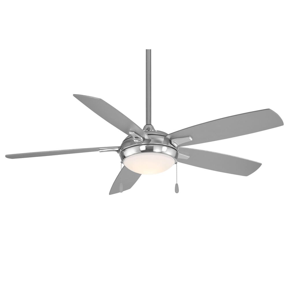 Minka-Aire Lun Aire 54" Ceiling Fan with LED Light in Brushed Nickel, , large
