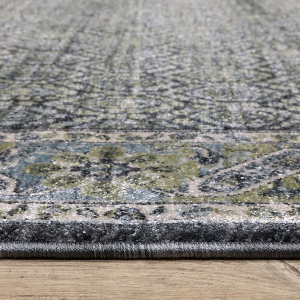 Oriental Weavers Eliana Blue and Green 2&#39;3&quot; x 7&#39;6&quot; Runner, , large