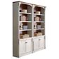 Wycliff Bay Durham 4-Shelf Adjustable Bookcase in Weathered White and Cherry (Set of 2), , large