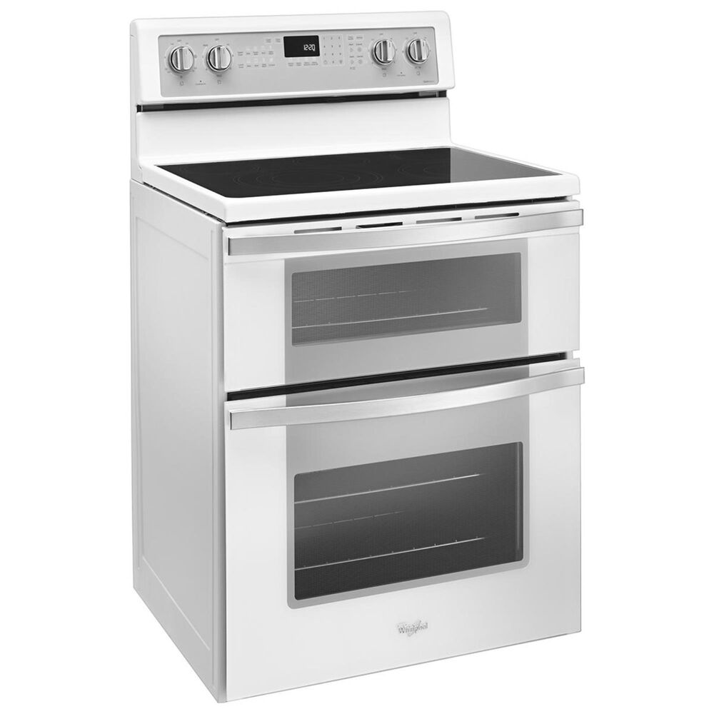 Whirlpool 6.7 Cu. Ft. Freestanding Electric Double Oven Range with Convection in White, , large