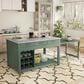 Furniture of America Kling Kitchen Island in Green and White, , large