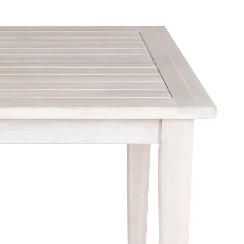 Linon Home Decor Teagon 64" Outdoor Dining Table in White, , large