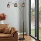 Lite Source Balta 3-Light Floor Lamp in Black, , large