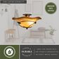 Vaxcel Vine 15" 2-Light Semi Flush Mount in Oil Shale, , large