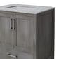 Lexora Home Jacques 30" Single Bathroom Vanity in Distressed Grey with 2 cm White Carrara Marble Top and Rectangular Sink, , large