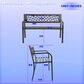 Furniture of America Meno Patio Bench in Black, , large