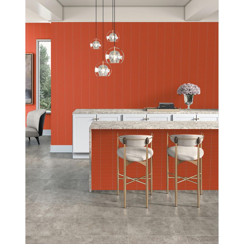 Dal-Tile Color Wheel Orange Burst 12&#39;&#39; X 10&#39;&#39; Ceramic Mosaic Sheet, , large