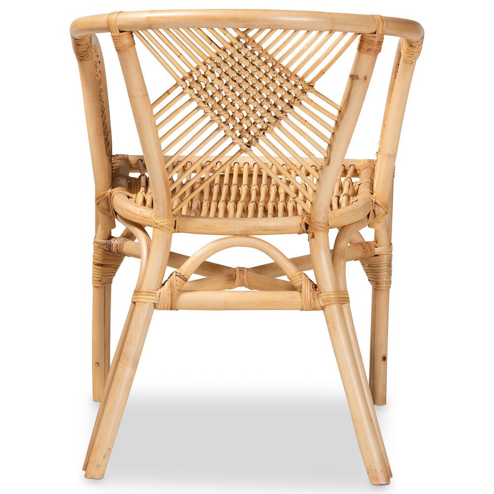 Baxton Studio Kagama Arm Chair in Natural Brown, , large