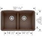 Blanco Diamond 32" Equal Double Bowl Kitchen Sink in Cafe, , large