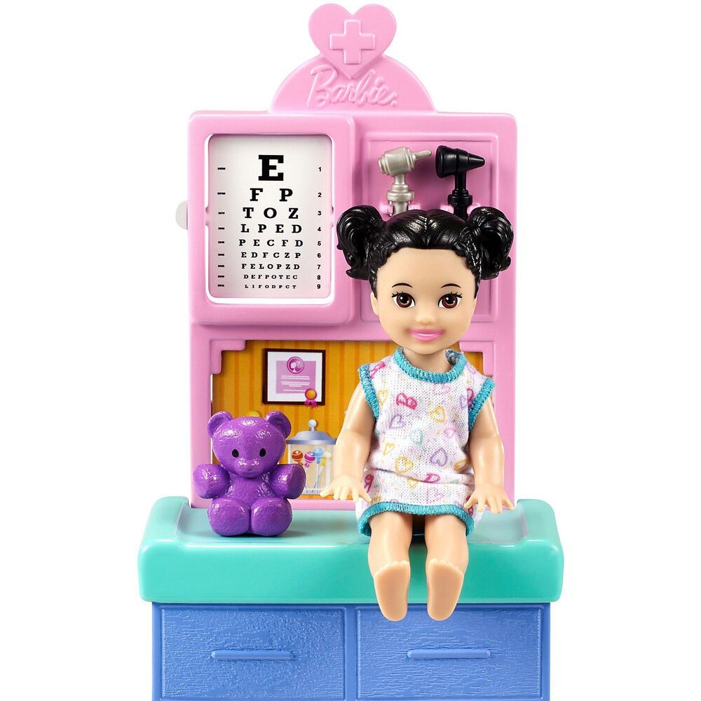 barbie pediatrician doll & playset