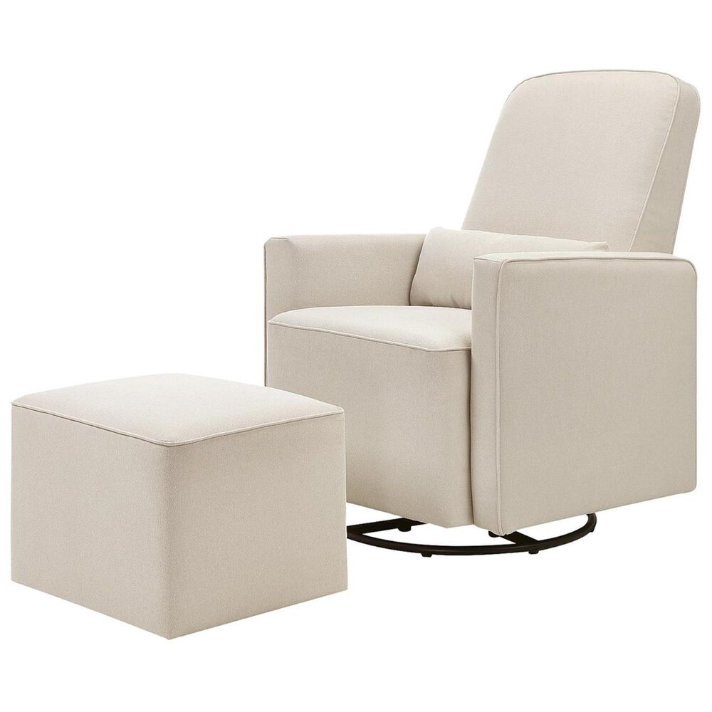 DaVinci Olive AllPurpose Swivel Glider with Bonus Ottoman in Cream NFM