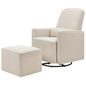 DaVinci Olive All-Purpose Swivel Glider with Bonus Ottoman in Cream, , large