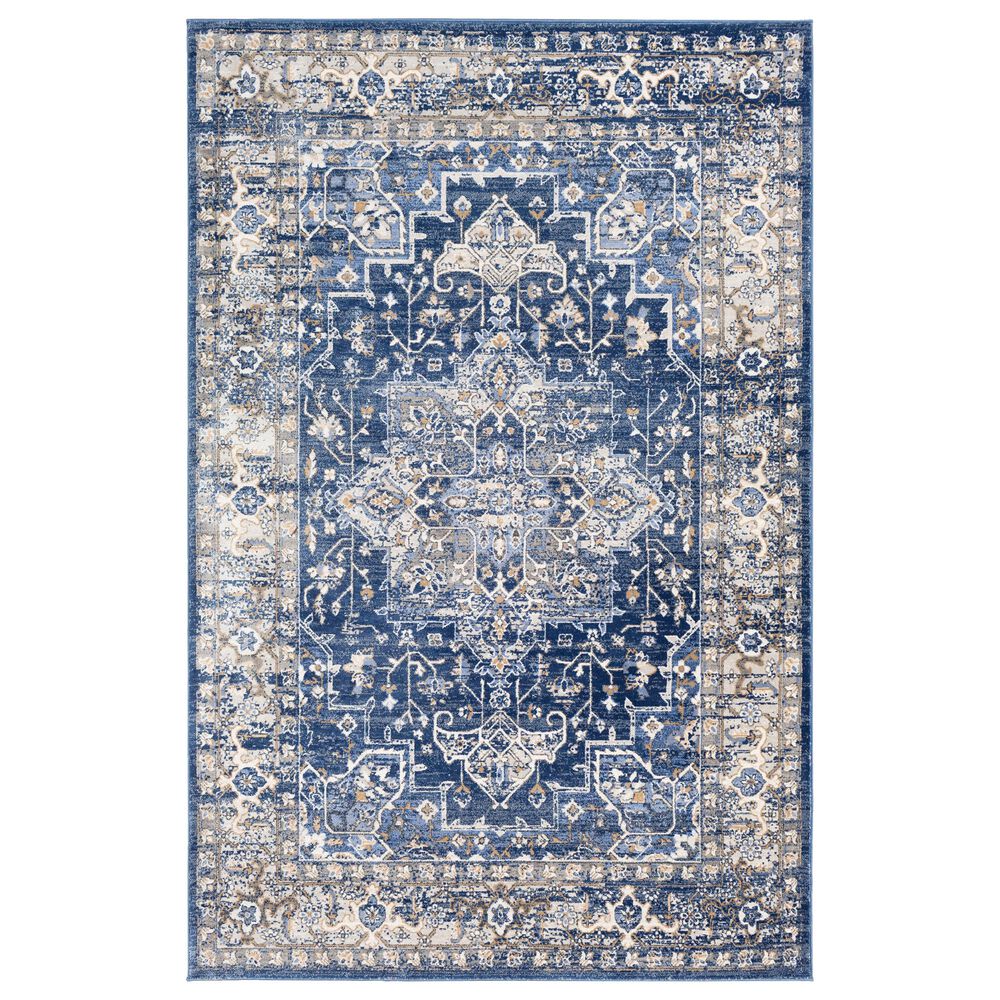 Surya Indigo IGO-2315 6"9" x 9" Navy and White Area Rug, , large