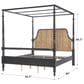 Legacy Classic Vintage Market Queen Canopy Bed in Barnwood Oak and Kettle Black, , large