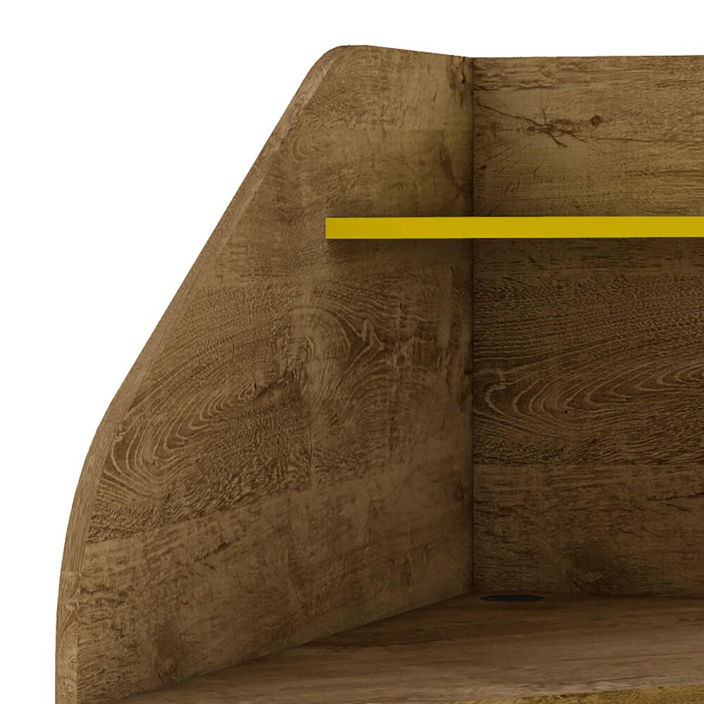 Dayton Bradley 2-Piece Cubicle Section Desk in Rustic Brown/Yellow, , large