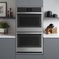 GE Profile 30" Smart Built-In Convection Electric Double Wall Oven, , large