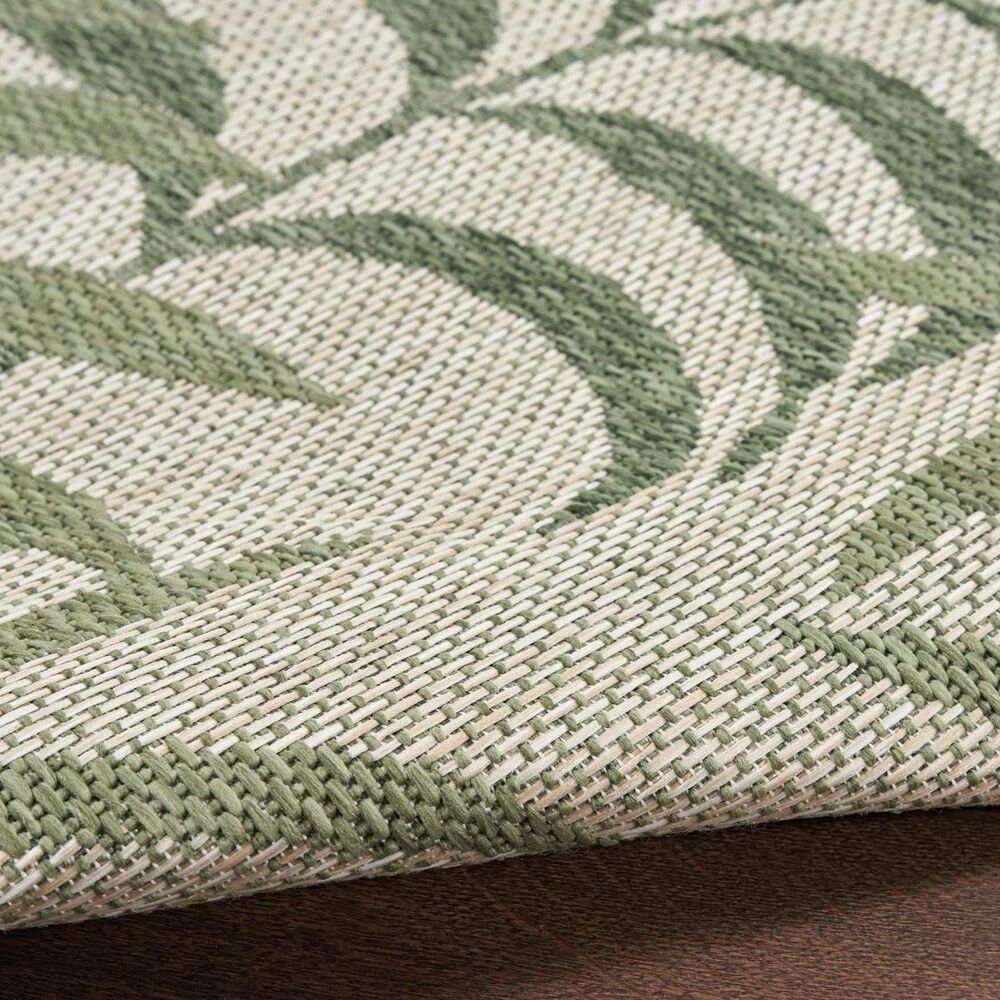 Nourison Garden Oasis GOA01 Ivory and Green 8&#39; x 10&#39; Indoor/Outdoor Area Rug, , large